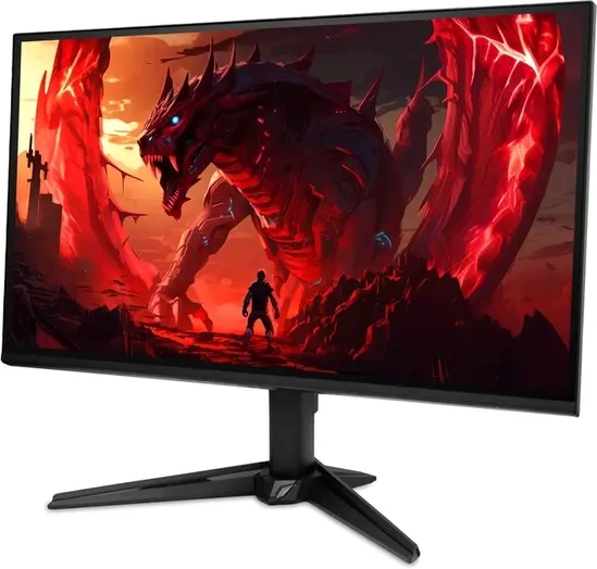 Монитор Acer Nitro QG241YP6bmipx, 60cm 23.8'' FHD (1920x1080) IPS, ZeroFrame, 144Hz, 1ms(VRB), 250nits, 100M:1, HDMI, DP, Audio out, Speakers, FreeSync,Tilt,  BluelightShield, Vesa, Black