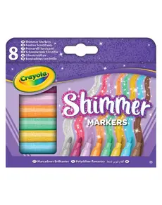 Флумастери Crayola глитерни 8 цвята