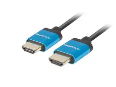 Кабел Lanberg HDMI MM V2.0 4K cable 1m, slim, black