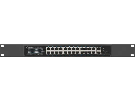 Комутатор Lanberg switch 24x 100mb poe+2x combo rack 19' gigabit ethernet 360w v2