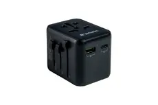 Адаптер Verbatim UTA-02 Universal Travel Adapter with 1 x USB-C PD 20W  1 x USB-A QC 3.0