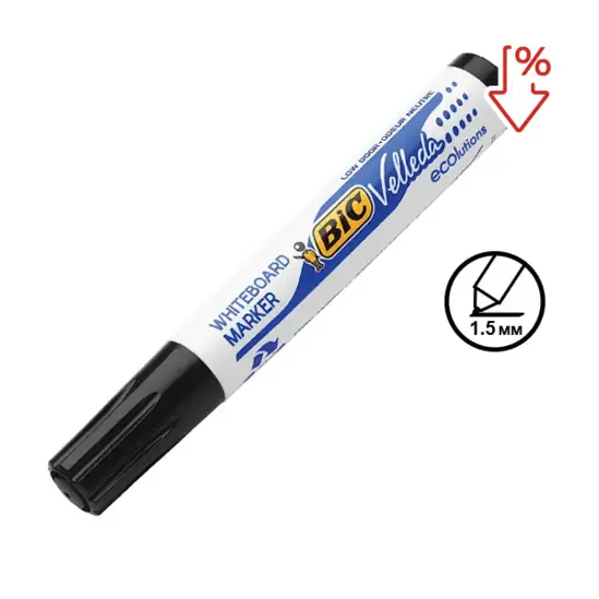 Маркер за бяла дъска Bic черен