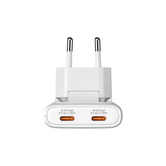 Зарядно устройство Verbatim Fold 'n' Go GaN Charger 65W EU plug White