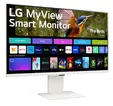 Монитор LG 32SR85U-W, 31.5' IPS Smart webOS, Full HD Web cam, AG, 5ms, 1000:1, 400cdm, DCI-P3 95%, 4K UHD (3840x2160), ThinQ, HDR 10, HDMI, USB Type-C-PD 90W, Wi-Fi Bin, AirPlay 2, Bluetooth, Speakers 5W x 2, Height Adjustable, Tilt, White