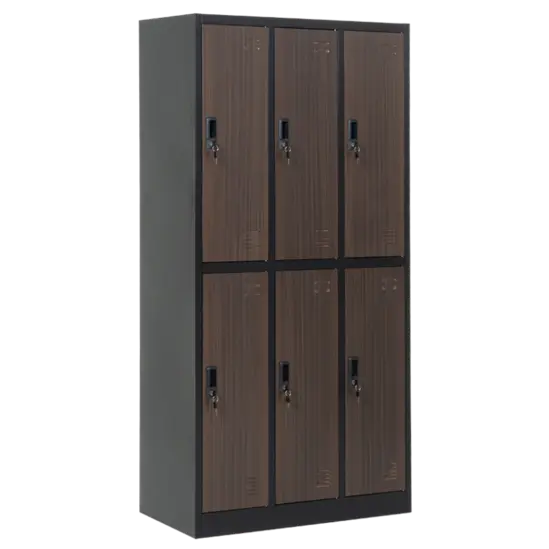 Метален гардероб BTL L с 6 отделения 185х90х45 см- затворен, сниман отстрани
