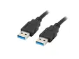 Кабел Lanberg USB-A (M) - USB-A (M) 3.0 cable 0.5m, black