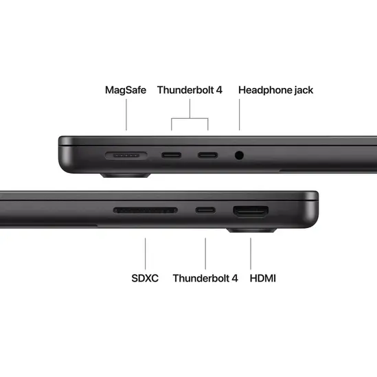 Лаптоп Apple 14-inch MacBook Pro: Apple M5 chip with 10-core CPU and 10-core GPU, 24GB, 1TB SSD - Space Black