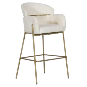 Бар стол КАТЕРИНА- с висока облегалка за гърба и голяма седалка с подлакътници