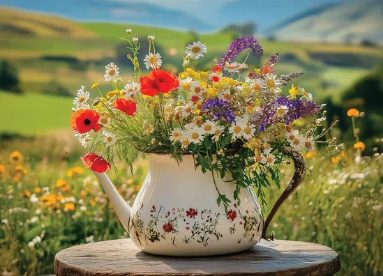 Работен календар РК 4 готова глава - цветя в лейка