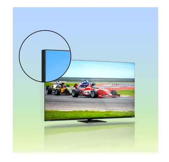 Телевизор Thomson Smart QLED Pro TV 55'; Google TV; 3840 x 2160 (4K UHD), DLED, 144 Hz, DVB-TT2CSS2, HDR10, Wi-Fi, Bluetooth, LAN, HDMI 4 (2.1), USB 2 (2.0) + 1 (3.0), Central Swivel Stand, Black