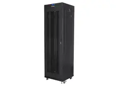 Комуникационен шкаф Lanberg rack cabinet 19' free-standing 42U600x600 (flat pack) with mesh door lcd black v2