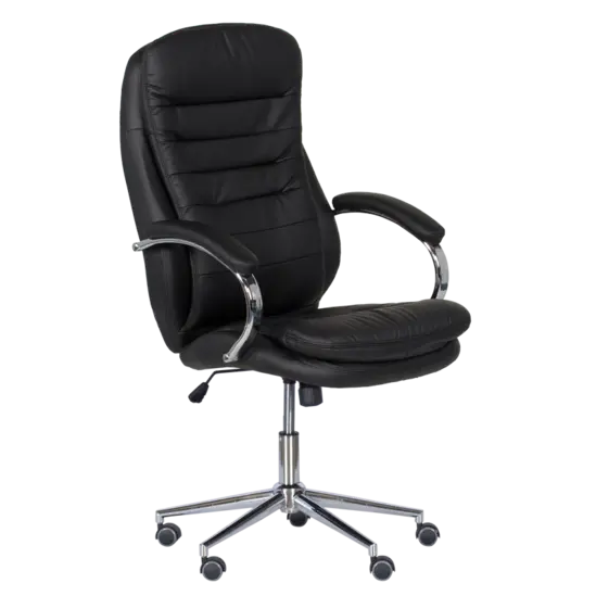 Директорски стол ВЕНЦИСЛАВ - черен цвят, снимка отсрани