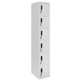 Метален гардероб BTL ZH с 6 отделение 185х30х45 см - сниман отстрани, затворен