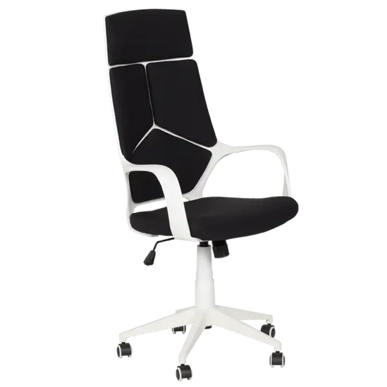 Президентски стол ЯКИМ -снимка отпред, бял полипропилен