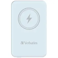 Външна батерия Verbatim MCP-5BE Power Pack 5000 mAh with UBS-C® PD 20W  Magnetic Wireless Charging 15W Blue
