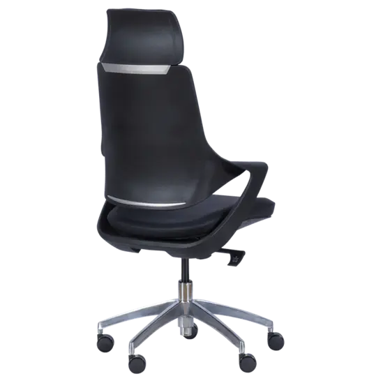 Директорски стол ХАРИЗАН- черен полипропиленов гръб, снимка отзад