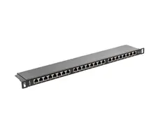 Пач панел Lanberg patch panel 24 port 0.5U CAT.6 shielded, black