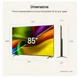 Телевизор LG 85NU850B3LA, 85" 4K Ultra HD Smart TV, 3840x2160, DVB-T2/C/S2, Alpha 7 AI Processor, HDR10 / HLG, webOS 26 ThinQ, VRR / ALLM / HGiG, 4K Super Upscaling, WiFi 5, Voice Controll, Bluetooth 5.3, AirPlay 2, LAN, CI, HDMI eARC,AI Sound Pro, Google