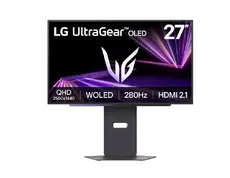 Монитор LG 27GX700A-B, UltraGear 26.5" OLED, 0.03ms GtG, 280 Hz, 1500000:1, 300cd/m2, QHD 2560x1440, HDR 10, DCI-P3 99.5%, AMD FreeSync, NVIDIA G-SYNC Compatible, VRR, USB, HDMI, DisplayPort, Headphone Out, Reader mode, Black Stabilizer, Tilt, Height Adju