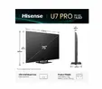 Телевизор Hisense 75"U7Q Pro, 4K Ultra HD 3840x2160, ULED, FALD, Quantum Dot, 165Hz, IPS, HDR 10+, HLG, Dolby Vision IQ, Dolby Atmos, Smart TV, WiFi 5GHz, WiFi Direct, BT, Anyview Cast,light sensor,Solar Powered Remote, 4xHDMI, 2xUSB, LAN, CI+, DVB-T2/C/S
