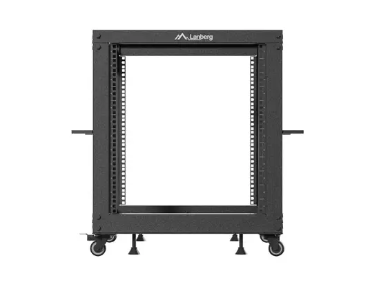 Комуникационен шкаф Lanberg open rack 19' 12U 600x600-1100 adjustable black