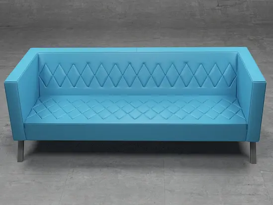 Диван триместен ТУТРАКАН ANT 06 - сниман в профил, светло син на цвят