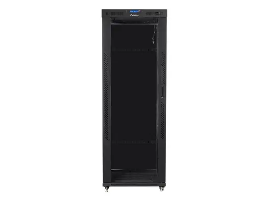 Комуникационен шкаф Lanberg rack cabinet 19' free-standing 42U800x800 (flat pack) with glass door lcd black v2