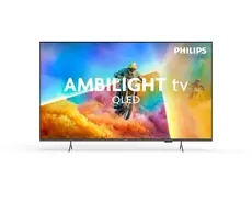 Телевизор Philips 65PQS8501/12, 65'' 4K UHD QLED (3840x2160), DVB-T/T2/T2-HD/C/S/S2, 60Hz, 3 sided Ambilight, Pixel Precise UHD, HDR10+, HLG, Dolby Atmos, Titan OS, VRR, 3*HDMI, 2*USB, WiFi 5, BT 5.4, AirPlay, 20W RMS, Black