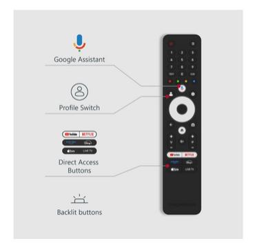 Телевизор Thomson Smart UHD TV 75'; Google TV; 3840 x 2160 (4K UHD), 4000:1, DLED, 60 Hz, DVB-T/T2/C/S/S2, HDR10, Wi-Fi, Bluetooth, LAN, HDMI 2 (2.0) + 2 (2.1), USB 2 (2.0) + 1 (3.0),Central Swivel Stand, Black