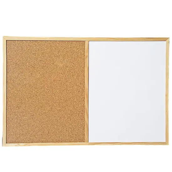 Комбинирана дъска 60х90 см с дървена рамка- две различни страни