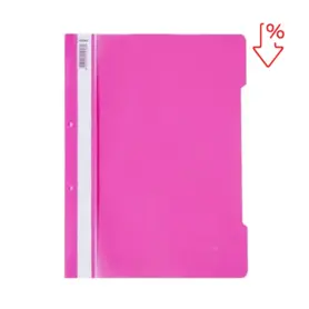 Папка PVC с перфорация розова с пиктограма