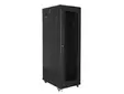 Комуникационен шкаф Lanberg rack cabinet 19' free-standing 42U800x1000 (flat pack) with mesh door black
