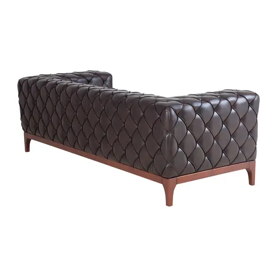 Диван триместен БАЛША STR 03 с дървени крака снимка отзад