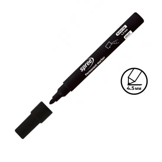 Перманентен маркер Spree черен