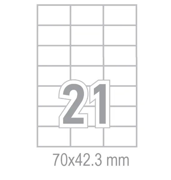 Самозалепващи етикети 70x42.3 21 бр.