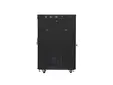 Комуникационен шкаф Lanberg rack cabinet 19' free-standing 22U800x800 (flat pack) with glass door lcd black v2