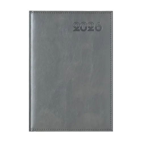 Календар - бележник ДИПЛОМАТ А4-сребрист цвят корица