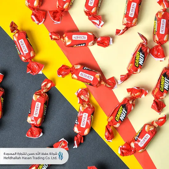 Бонбони Roshen candy nut софт карамел и фъстък 1кг
