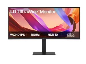 Монитор LG 34U650A-B, 34" UltraWide  21:9, IPS, Curved, 100 Hz, 5ms, 1000:1, 300cdm2, WQHD 3440x 1440, sRGB 99%, HDR 10, HDMI, DisplayPort, USB-C, PD- 96 W, DP, Reader mode, Dynamic Action Sync, PIP, PBP, Tilt, Height (Range), Pivot, Speacers 2x7W, LG Sw