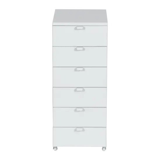 Метален контейнер K BTL с 6 чекмеджета-снмка отпред, сив цвят