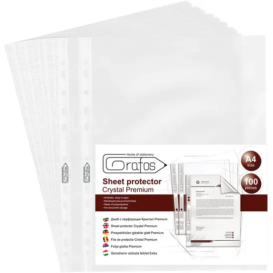 Джоб за документи A4+ кристал 90 микр 100 бр 