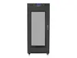 Комуникационен шкаф Lanberg rack cabinet 19' free-standing 27U  600x800 self assembly flat pack with mesh door LCD, black