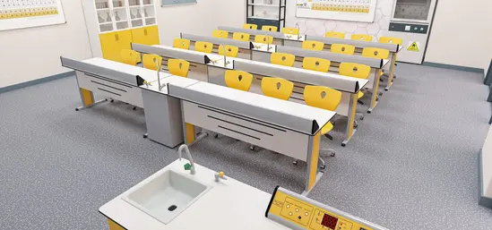 Кабинет TETRA по химия и биология дигитален - вода, газ, електричество