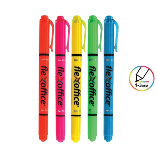 Текст маркер FO Pen комплект 5 цвята - с пиктограма 1-3 мм