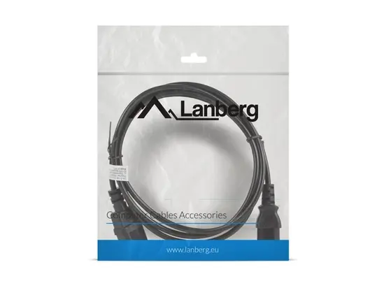Кабел Lanberg extension power supply cable IEC 320 C13 -  C14 1.8m, black