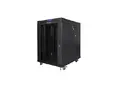 Комуникационен шкаф Lanberg rack cabinet 19' free-standing 15U800x1000 (flat pack) with glass door lcd black v2