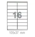 Самозалепващи етикети 105х37 16 бр.