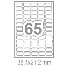 Самозалепващи етикети 38.1x21.2 65 бр.