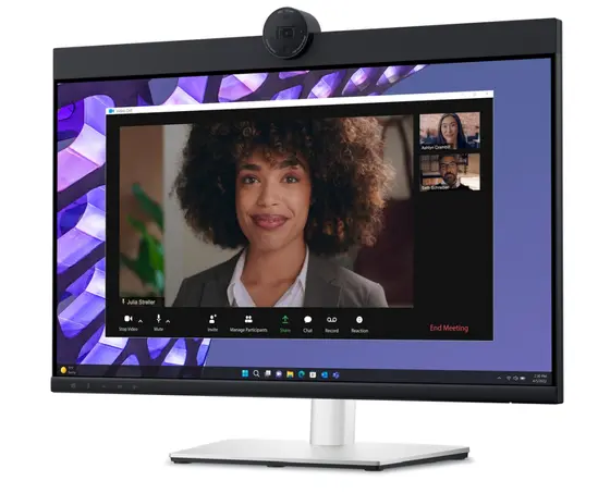 Монитор Dell P2424HEB, 23.8' Video Conferencing, FullHD (1920x1080) AG, IPS, 16:9, 5ms, 1000:1, 250 cdm2,  99% sRGB, HDMI, DP, USB-C, USB 3.2 hub, RJ45, 1x 4MP RGB + IR 2K camera, 2x digital mic, 2x 5W speaker, Height Adj, Pivot, Swivel, Tilt, Black