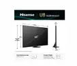 Телевизор Hisense 65' U8Q, 4K Ultra HD 3840x2160, Mini Led Pro, FALD, Quantum Dot, 165Hz, IPS, HDR 10+, HLG, Dolby Vision IQ, Dolby Atmos, Smart TV,Light Sensor,WiFi 5GHz, WiFi Direct, BT, Anyview Cast, 3xHDMI, 2xUSB, LAN, CI+, DVB-T2CS2, Black
